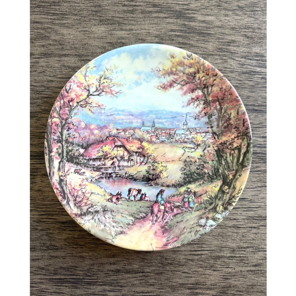 Vintage German Johann Seltmann Autumn Plate Himmel